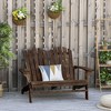 Outsunny Outdoor Adirondack Chair, Wooden Loveseat Bench, Lounger Armchair with Flat Back for Garden, Deck, Patio, Fire Pit - 3 of 4