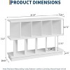8 Cube Bookcase, Open Cube Storage Shelf Organizer with 10 Removable Back Panels, Display Storage Bookshelf - 3 of 4