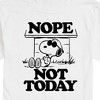 Men's - Peanuts - Joe Cool Nope Not Today Short Sleeve Graphic T-Shirt - 2 of 4