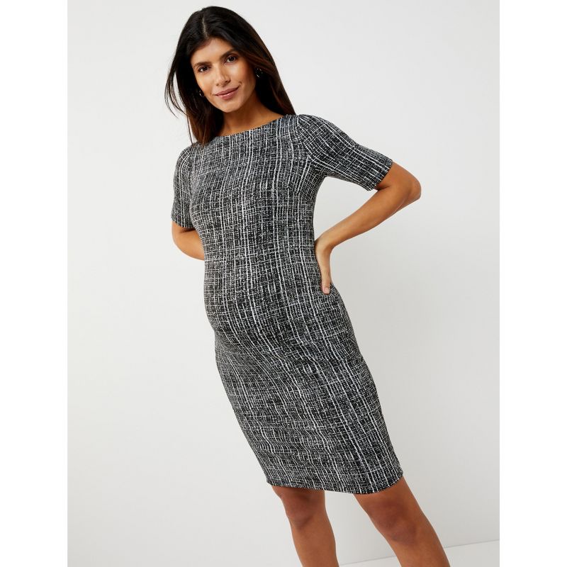 Textured Bodycon Maternity Dress | A Pea in the Pod, 4 of 8