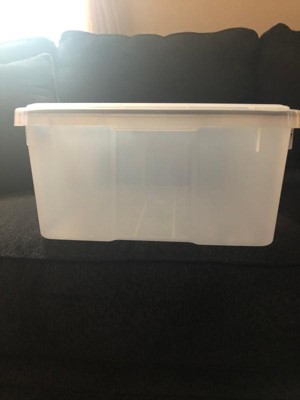 Iris Usa 30.6qt Weatherpro Airtight Plastic Storage Bin With Lid And Seal  And Secure Latching Buckles : Target