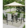 Set of 4 Outdoor Stackable Patio Chairs - High-Back Metal Frame with Durable Textilene Fabric - Perfect for Lawn, Backyard, Deck, and Garden - 2 of 4