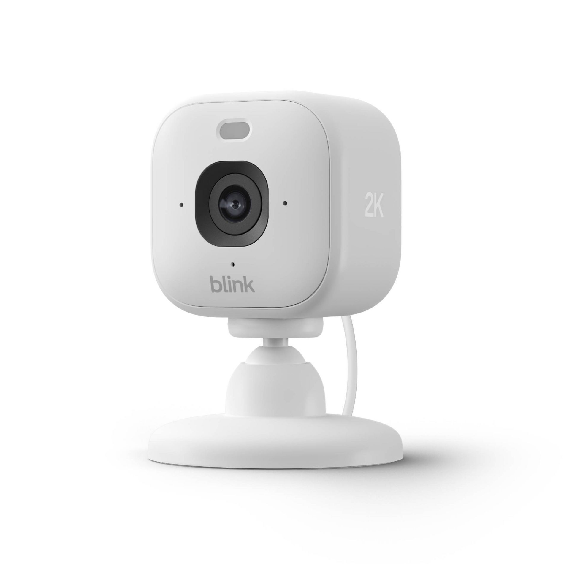 Blink Mini 2K+ Compact Plug-In Security Camera, 2K Video Resolution, Color Night Vision, Enhanced Audio. 1 Camera - White
