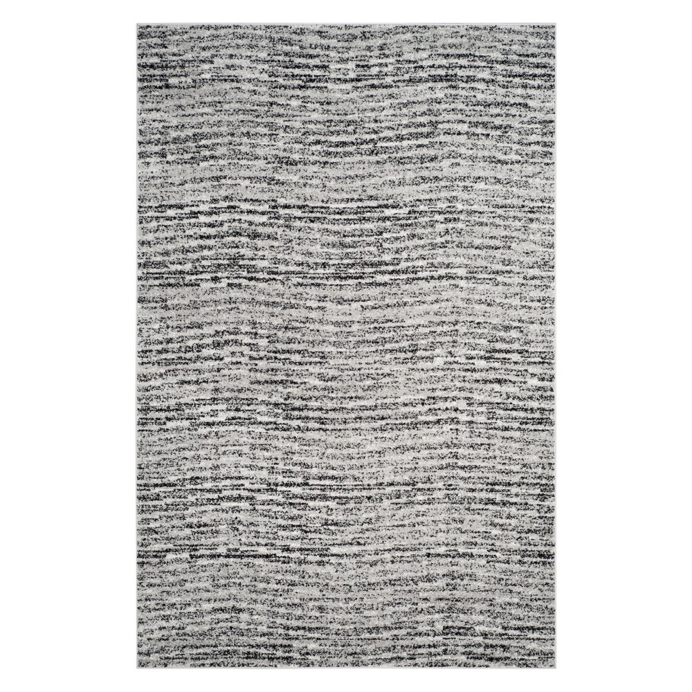 6'X9' Spacedye Design Area Rug Black/Silver - Safavieh