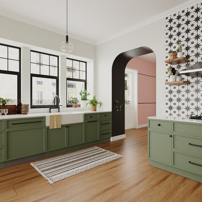 Matte Black Double-Handle Bridge Kitchen Faucet with High-Arc Spout