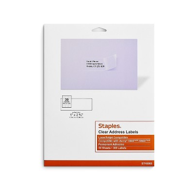 Staples Laser/Inkjet Address Labels 1 x 2 18086