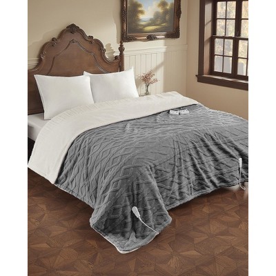Coucheta Electric Blanket, Thick Tufted Plush Heated Blanket,10 Heat&Time Settings,ETL Certified Machine Washable Heated Throw,Multiple Sizes&Colors