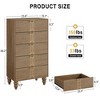 5 Drawer Dresser with Vintage Pattern Design, Modern and Stylish Dresser - 2 of 4