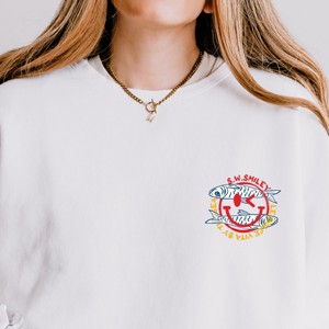 S.W. Smiley Sardines Can - Women's Lightweight Garment Dyed Sweatshirt - 1 of 4