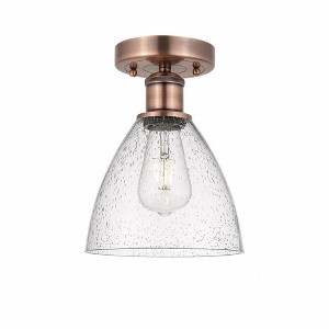 Bristol Glass - 1 Light Semi-Flush Mount In Industrial Style-10.25 Inches Tall and 7.5 Inches Wide - 1 of 1