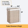 SEVOBAL Laundry Bags and Baskets Laundry Hamper With Lid PE Rattan Powder Coating Frame Clothes Hampers with Removable Bags, Gray, 18.3"*13.5"*24" - 2 of 4