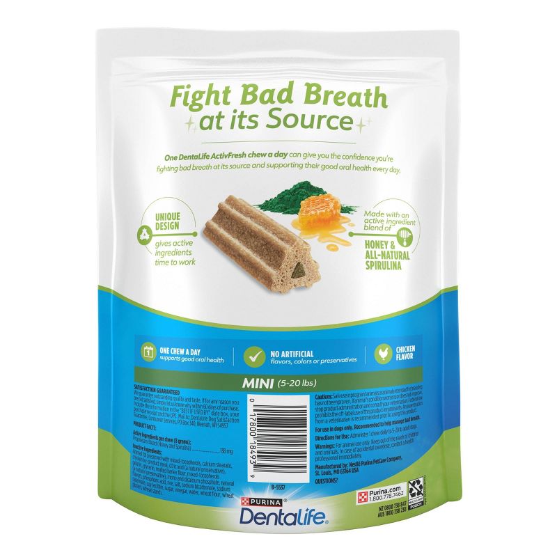 Dentalife Activefresh Chicken Mini Bone Large Bag Chewy Dog Treats - 56ct, 3 of 8