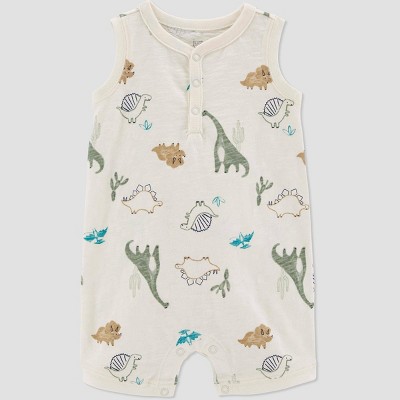 Size Newborn NWT Lot Of 2 Carter's Baby Boy Sleeveless Rompers Free Shipping! 