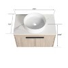 NicBex Floating Bathroom Vanity with 4 Styles Ceramic Basin,Bathroom Sink Vanity with Soft Close Doors,Bathroom Sink Cabinet for Bathroom,Oak - 3 of 4