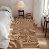 Modern Abstract Stripe Rug, Soft Low-Pile Washable Non-Slip Carpet for Living Room, Bedroom, Office - 2 of 4