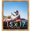 PosterPalooza | 15x17 Thin Bamboo Picture Frame, UV Acrylic, 2 Finishes - Gold and Brown - 2 of 4