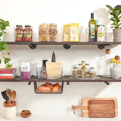 Interdesign Bronze York Lyra Under Shelf Basket