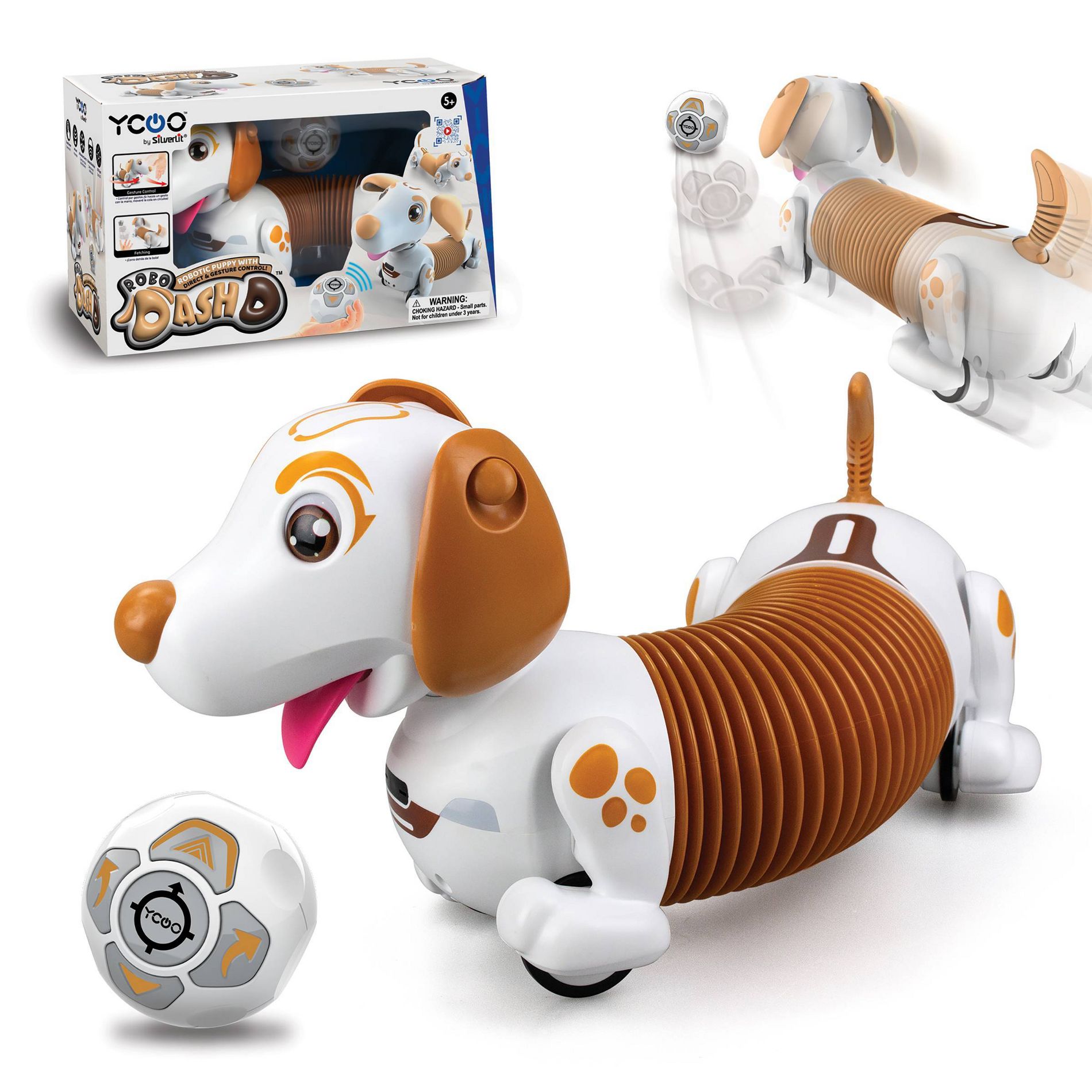 ROBO DASH D Interactive Robotic Puppy with Gesture Control, Ball Remote, Barking and Walking Tricks