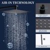 Aghana Digitals Wall-Mounted Shower System with 10" Rectangle Stainless Steel Rainfall & Handheld - 3 of 4