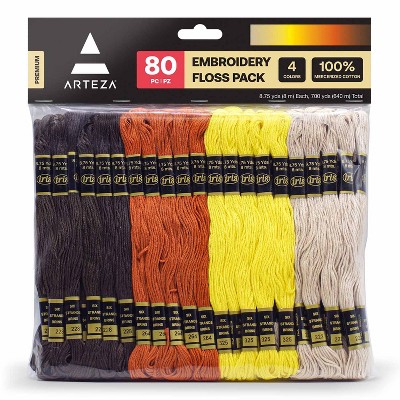 Arteza Embroidery Floss, Variegated Colors - 80 Pieces : Target