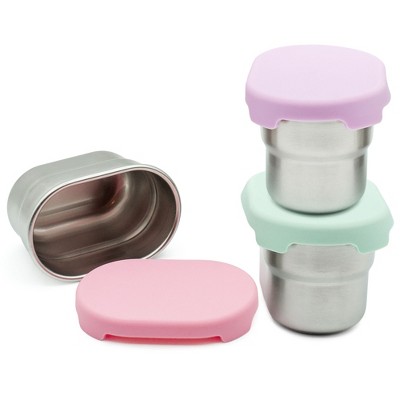 WeeSprout Stainless Steel Food Storage Containers – Set of 3 (3 oz, 6.10 oz, 12.85 oz)