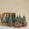 Storied Home 24-Piece Faux Tall Evergreen Trees with Natural Wood Slice Base, Snow Finish - 4 of 4