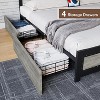 Bed Frame with Headboard, Platform Bed Frame with 4 Storage Drawers and Charge Station, Solid Metal Slats Support, Noise Free - 4 of 4