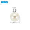Unique Bargains Plastic Bulk Elegant DIY Crafts Jewelry Making Pearl Pendant 100 Pcs - 2 of 4