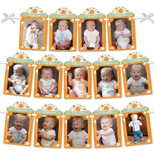 Big Dot of Happiness 1st Birthday Little Pumpkin - DIY Fall First Birthday Party Decor - 1-12 Monthly Picture Display - Photo Banner - 1 of 4