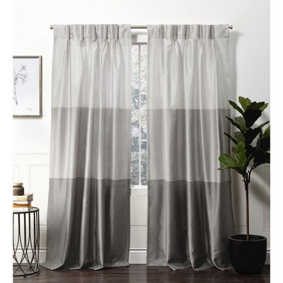 Exclusive Home Curtains Chateau Light Filtering Pinch Pleat Curtain Panels, 84" Length