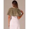 INSPIRE CHIC Women's Retro Winter Bridal Wedding Cropped Faux Fur Shawls - 3 of 4