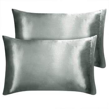 PiccoCasa Satin Silky Pillowcases for Hair and Skin Stripe 2 Pcs