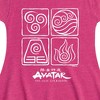 Girls' - Avatar: The Last Airbender - Four Elements Inverse Fit & Flair Cap Sleeve Dress - 2 of 4