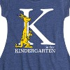 Girls' - Dr. Seuss - K Is For Kindergarten Fit & Flair Cap Sleeve Dress - 2 of 4