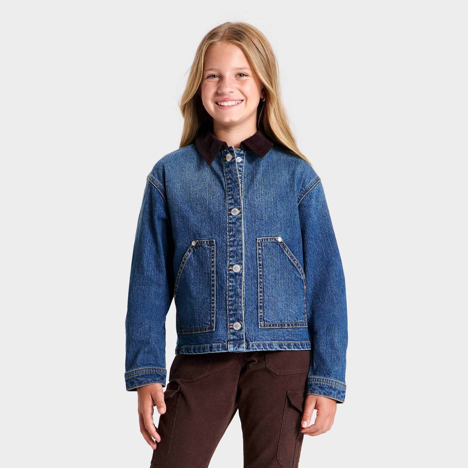 Girls' Denim Barn Jacket - art class™