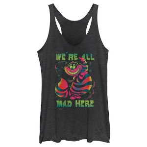 Women's Alice in Wonderland Rainbow Cheshire Racerback Tank Top - 1 of 4