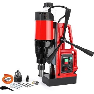 Magnetic Drill Press 1550W 2922lbf/13000N 500RPM 10-Speed With 3Pcs Drill Bits - 1 of 4