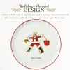 Kit Kemp by Spode Doodle 10.7" Cake Stand, Best in Snow Doodle, Whimsical Santa Illustration, Fine China Cake Display for Elegant Dessert Presentation - 3 of 4