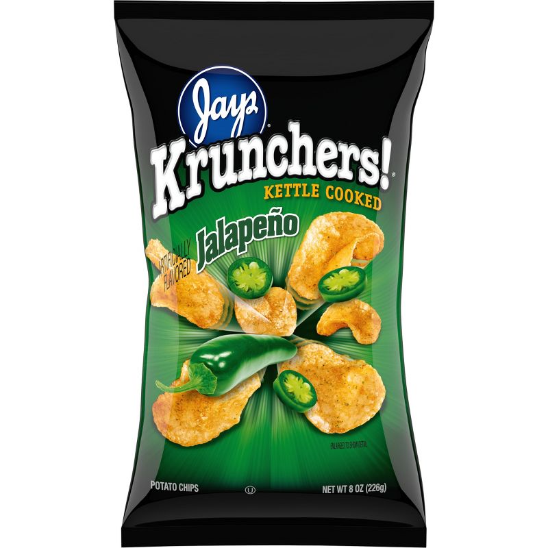 Krunchers! Kettle Cooked Potato Chips Jalape&#241;o Flavored Chips - 8oz, 1 of 7