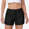 Anna-Kaci Women's Sequin Shorts Elastic Waist Sparkly Party Bottoms with Pockets - 2 of 4