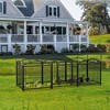 SEVOBAL Pet Crates and Houses 8 Panel Metal Dog Playpen with Doors for Indoor Outdoor Yard Living Room, Black, 48.4"*48.4"*24.2" - 4 of 4