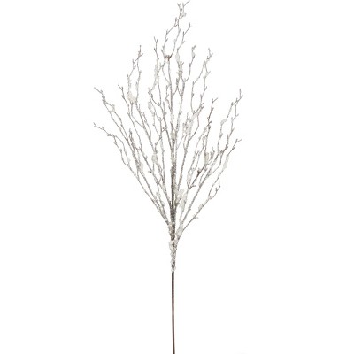 Sullivans Artificial Twig With Snow And Glitter Spray 37"H Brown