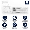 Alamont 38" Portable Folding Saucer Moon Chair White - 3 of 4