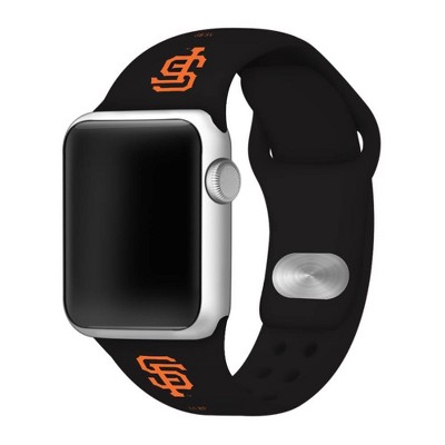MLB San Francisco Giants Apple Watch Compatible Silicone Band 38mm - Black