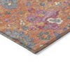 Orange Blue And Pink Floral Washable Indoor Outdoor Area Rug - 4 of 4