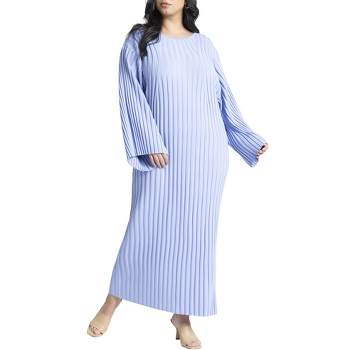 ELOQUII Women's Plus Size Wide Sleeve Maxi Sweater Dress
