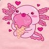 Girls' - Instant Message - Axolotl Loves Ice Cream Shirt Tail Raglan Graphic T-shirt - 2 of 4