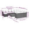 vidaXL Patio Sofa Set with Cushions Outdoor Furniture 13 Piece Poly Rattan - Gray - 3 of 4