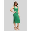 24seven Comfort Apparel Womens Fitted Sleeveless Side Slit Midi Dress - 2 of 4