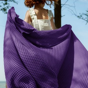 Bedsure | Rayon Derived from Bamboo Cooling Woven Waffle Blanket - 1 of 4